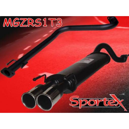 Sportex MG ZR performance exhaust system 2001-2005- T3