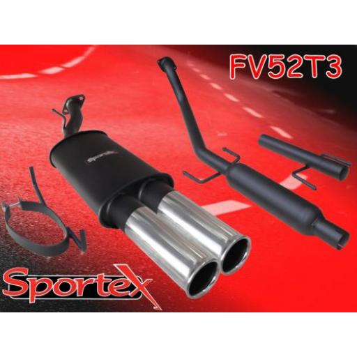 Sportex Vauxhall Astra mk4 performance exhaust system 1998-2004 T3