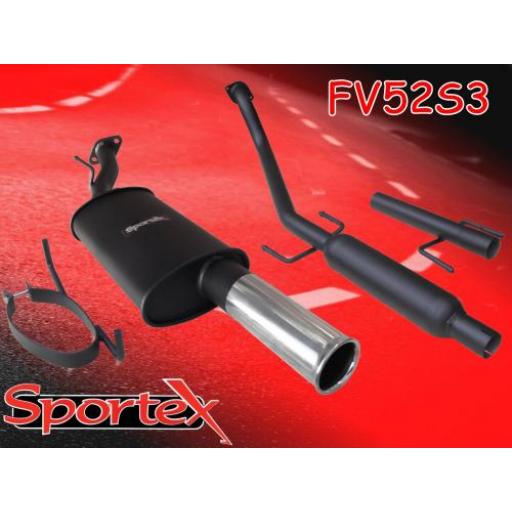 Sportex Vauxhall Astra mk4 performance exhaust system 1998-2004 S3