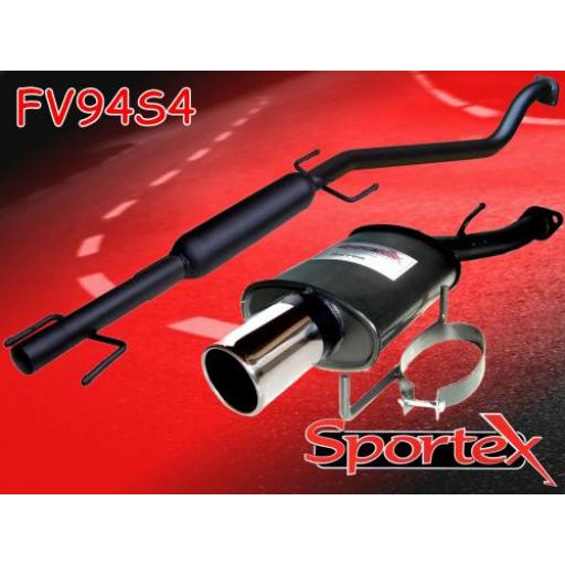 Sportex Vauxhall Astra mk4 performance exhaust system 1998-2004 S4