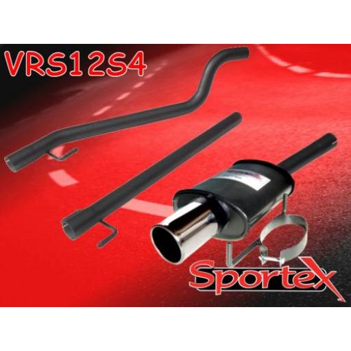 Sportex Vauxhall Astra mk5 1.4i Race Tube exhaust system 2005-2010 S4