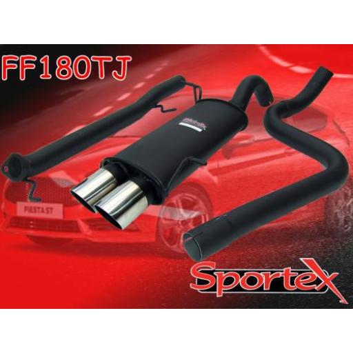 Sportex Ford Fiesta ST180 performance exhaust system 2013-2016 TJ