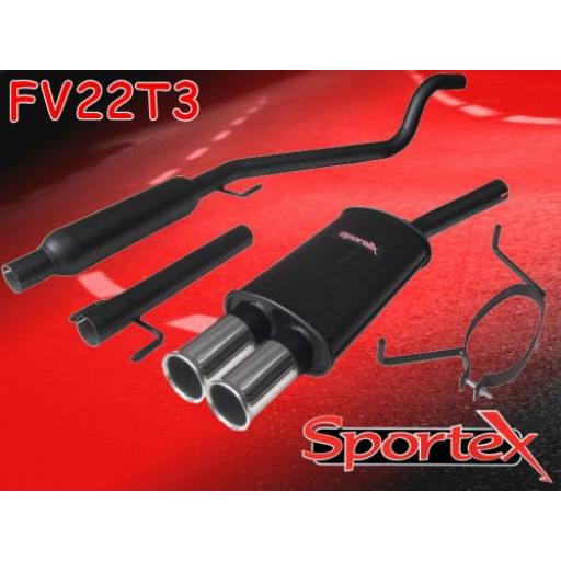 Sportex Vauxhall Astra mk5 1.4i performance exhaust system 2005- T3