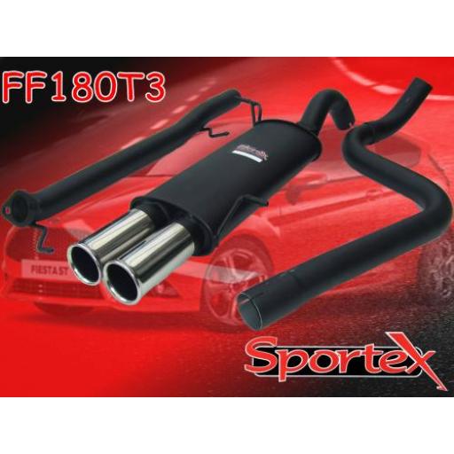 Sportex Ford Fiesta ST180 performance exhaust system 2013-2016 T3