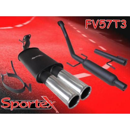 Sportex Vauxhall Astra mk4 performance exhaust system 2000-2004 T3