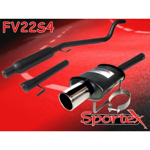 Sportex Vauxhall Astra mk5 1.4i performance exhaust system 2005- S4