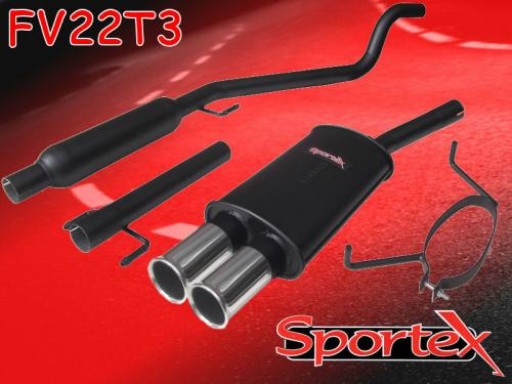 Sportex Vauxhall Astra mk5 1.4i performance exhaust system 2005- T3