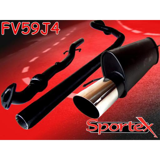 Sportex Vauxhall Corsa D cat back exhaust system 1.2i, 1.4i 2006- J4