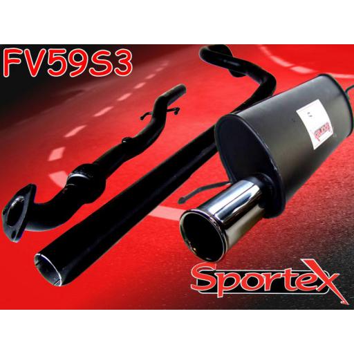 Sportex Vauxhall Corsa D cat back exhaust system 1.2i, 1.4i 2006- S3