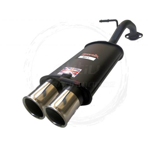 Sportex Toyota Yaris performance exhaust back box 1.0i 1999-2005 T3